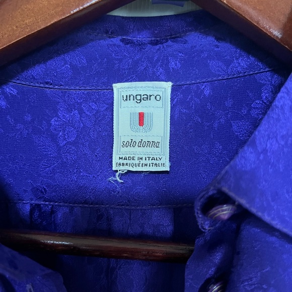 Vintage Floral Purple Ungaro Blouse - Picture 8 of 13
